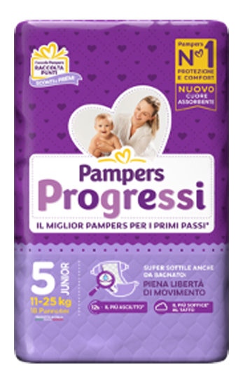 Vendita Pampers progressi junior pannolino 5 11-25kg 19 pezzi On Line