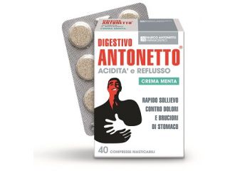 Digestivo antonetto acidita' e reflusso crema alla menta 40 compresse masticabili