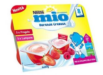 Mio merenda cremosa fragola + lampone 6 x 60 g