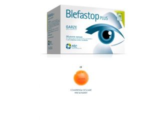 Blefastop plus garza in cotone piegata con filo di bario 28 salviette monouso + 1 compressa oculare riscaldabile