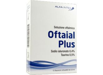 Soluzione oftalmica oftaial plus acido ialuronico 0,4% e taurina 15 flaconcini richiudibili da 0,6 ml