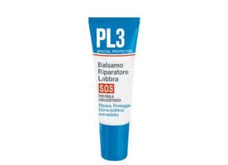 Pl3 balsamo riparatore labbra sos 7,5 ml