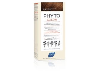 Phytocolor 7,43 biondo ramato dorato latte + crema + maschera + foglietto illustrativo + 1 paio di guanti