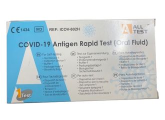 Test antigenico rapido covid-19 alltest autodiagnostico determinazione qualitativa antigeni sars-cov-2 in campioni salivari mediante immunocromatografia