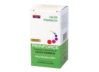 Reinforce calcio + vitamina d3 30 compresse masticabili