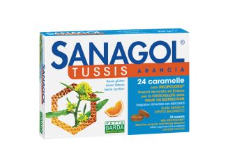 Sanagol tussis arancia 24 caramelle