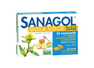 Sanagol gola voce miele limone 24 caramelle