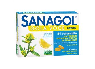 Sanagol gola voce senza zucchero limone 24 caramelle