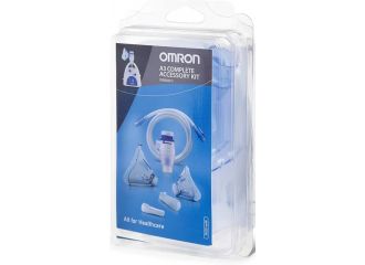 Omron a3 complete kit ricambio ampolla regolabile + tubo + mascherina pediatrica + mascherina adulti + forcelle nasali + boccaglio