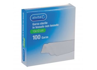 Alvita garza sterile in tessuto non tessuto 10x10cm 100 pezzi