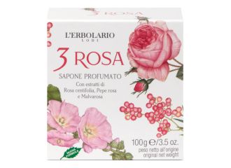 3 rosa sapone 100 g