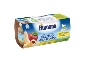 Humana omogeneizzato mela/banana bio 2 vasetti 100 g