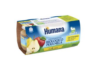 Humana omogeneizzato mela/pera bio 2 vasetti 100 g