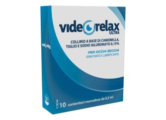 Collirio idratante e lubrificante videorelax ultra monodose 0,5 ml 10 pezzi