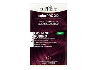 Euphidra colorpro xd 465 cast rubino gel colorante capelli in flacone + attivante + balsamo + guanti