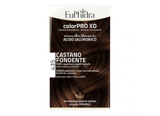 Euphidra colorpro xd 435 castano fondente gel colorante capelli in flacone + attivante + balsamo + guanti