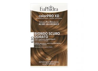 Euphidra colorpro xd 630 biondo scuro dorato gel colorante capelli in flacone + attivante + balsamo + guanti