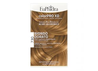 Euphidra colorpro xd 730 biondo dorato gel colorante capelli in flacone + attivante + balsamo + guanti