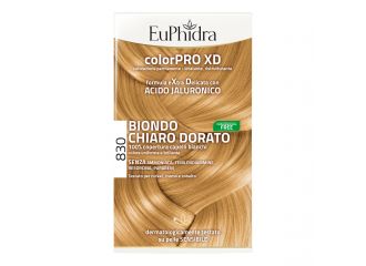 Euphidra colorpro xd 830 biondo chiaro dorato gel colorante capelli in flacone + attivante + balsamo + guanti