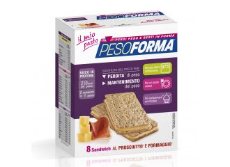 Pesoforma sandwich prosciutto/formaggio 4 pasti 8 pezzi x 25 g