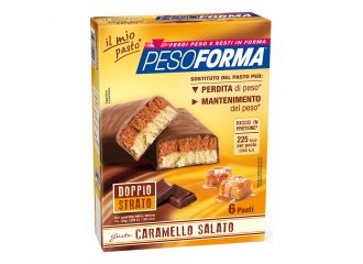 Pesoforma barretta al caramello salato 12 pezzi da 31 g