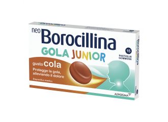 Neoborocillina gola junior 15 pastiglie gusto cola