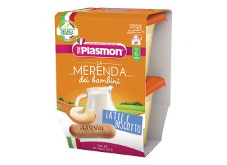 Plasmon la merenda dei bambini merende latte biscotto asettico 2 x 120 g