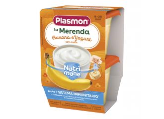 Plasmon la merenda dei bambini sapori di natura banana yogurt asettico 2 x 120 g