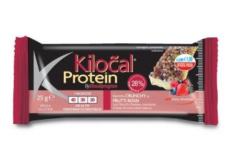 Kilocal protein barretta cioccolato bianco cocco frutti rossi 25 g