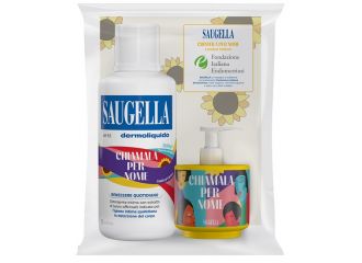 Saugella bundle dermoliquido chiamala per nome endometriosi ph 3,5 detergente intimo benessere quotidiano 500ml + 150ml acti 3 in omaggio