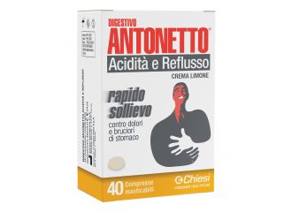 Digestivo antonetto acidita' e reflusso crema al limone 40 compresse masticabili