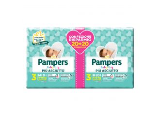 Pampers baby dryduo dwct midi 40 pezzi