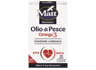 Matt benessere olio di pesce omega 3 40 gellule