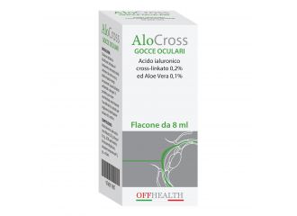 Soluzione oftalmica lubrificante alocross acido ialuronico sale sodico cross linkato 0,20% ed aloe vera 1 flacone 8 ml