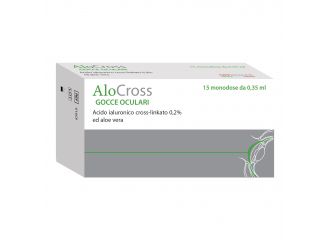 Soluzione oftalmica lubrificante a base di acido ialuronico sale sodico cross linkato 0,20% alocross 15 oftioli 0,35 ml