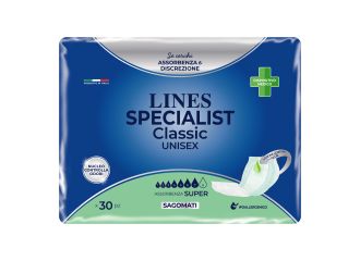 Pannolone lines specialist classic sagomato super 30 pezzi