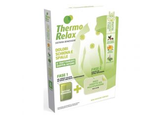 Thermorelax phyto gel dolori schiena e spalle fase 1 gel sollievo immediato e fase 2 maxi cerotto gel multifunzionale con erbe 6 pezzi