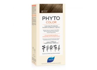 Phytocolor 8 biondo chiaro 1 latte + 1 crema + 1 maschera + 1 paio di guanti