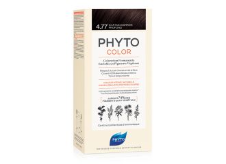 Phytocolor 4,77 castano marrone intenso latte + crema + maschera + 1 paio di guanti