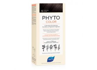 Phytocolor 5 castano chiaro 1 latte + 1 crema + 1 maschera + 1 paio di guanti