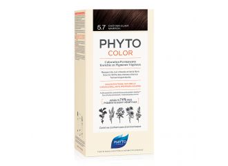 Phytocolor 5,7 castano chiaro tab latte + crema + maschera + 1 paio di guanti