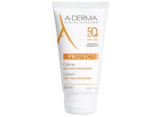 Aderma a-d protect crema senza profumo 50+ 40 ml