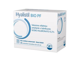 Hyalistil bio pf soluzione oftalmica phosphate free monodose a base di acido ialuronico 0,2% 30 flaconcini 0,25 ml