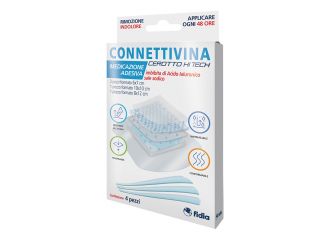 Cerotto connettivina hitech 4 misure miste 2 pezzi 6 x 7 cm + 1 pezzo 10 x 10 cm + 1 pezzo 8 x 12 cm