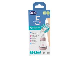 Chicco biberon perfect 5 girl 150 ml in silicone 1 foro