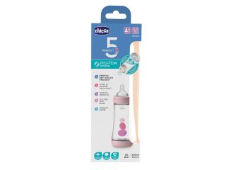 Chicco biberon perfect 5 girl 300 ml in silicone 3 fori