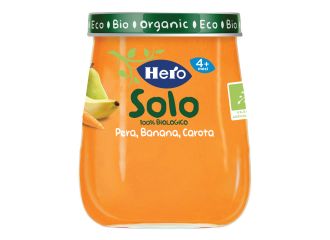 Hero baby omogeneizzato pera banana carota 100% bio 120 g