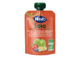 Hero solo frutta frullata 100% bio mela banana fragola 100 g