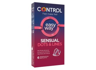 Profilattico control sensual dots&lines easy way 6 pezzi