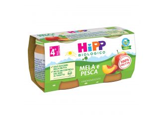 Hipp bio omogeneizzato mela/pesca 2 x 80 g